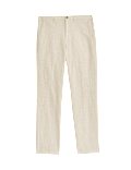 Regular Fit Cotton Linen Blend Chinos