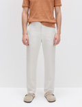 Regular Fit Linen Blend Chinos