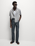 Regular Fit Cotton Linen Blend Chinos