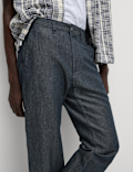 Regular Fit Cotton Linen Blend Chinos