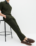 Regular Fit Linen Blend Chinos