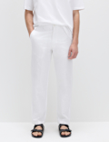 Regular Fit Linen Blend Chinos