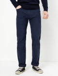 Straight Fit 5 Pocket Stretch Trousers