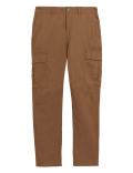 Slim Fit Pure Cotton Ripstop Cargo Trousers