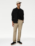 Regular Fit Ripstop Textured Stretch Chinos