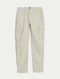 Tapered Fit Pure Cotton Cargo Trousers