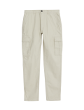 Tapered Fit Pure Cotton Cargo Trousers