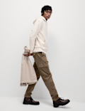 Tapered Fit Stretch Cargo Trousers