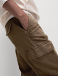 Tapered Fit Stretch Cargo Trousers