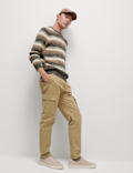 Tapered Fit Stretch Cargo Trousers