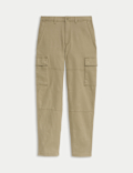 Tapered Fit Stretch Cargo Trousers