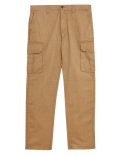 Straight Fit Organic Cotton Cargo Trousers