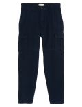 Pure Cotton Utility Cargo Trousers