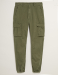 Slim Fit Cuffed Cargo Trousers