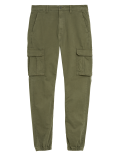 Slim Fit Cuffed Cargo Trousers