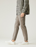 Slim Fit Elasticated Waist Cargo Trousers