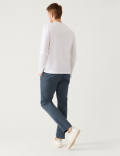 Slim Fit Half Elasticated Waist Trousers