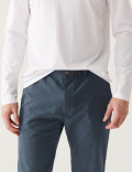 Slim Fit Half Elasticated Waist Trousers