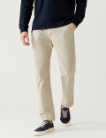 Slim Fit Half Elasticated Waist Trousers