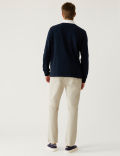 Slim Fit Half Elasticated Waist Trousers