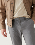 Slim Fit Half Elasticated Waist Trousers
