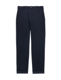 Tapered Fit Textured Dobby Pleat Front Chinos