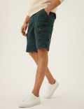 Pure Cotton Printed Cargo Shorts