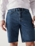 Recycled Rigid Denim Shorts