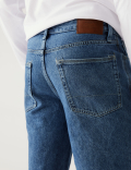 Recycled Rigid Denim Shorts