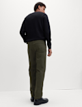 Straight Fit Textured 5 Pocket Trousers