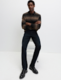 Straight Fit Textured 5 Pocket Trousers