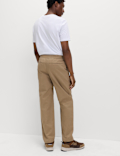 Pure Cotton Herringbone Trousers