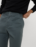 Pure Cotton Herringbone Trousers