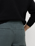 Pure Cotton Herringbone Trousers