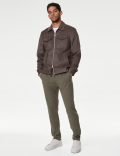 Tapered Fit Stretch Twill Trousers