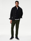 Tapered Fit Stretch Twill Trousers