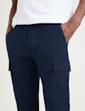 Slim Fit Stretch Cargo Trousers