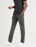 Slim Fit Stretch Cargo Trousers