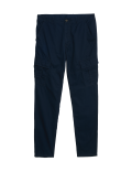 Tapered Fit Pure Cotton Lightweight Cargo Trousers