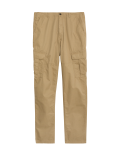 Tapered Fit Pure Cotton Lightweight Cargo Trousers