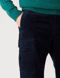 Tapered Fit Corduroy Cargo Trousers