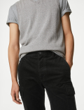 Straight Fit Corduroy Stretch Cargo Trousers