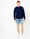 Slim Fit Organic Cotton Stretch Denim Shorts