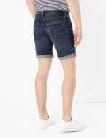Slim Fit Organic Cotton Stretch Denim Shorts