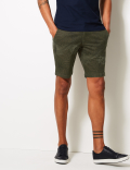 Cotton Rich Printed Shorts with Stretch