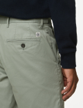 Cotton Mix Plain Regular Fit Chino Shorts
