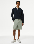 Cotton Mix Plain Regular Fit Chino Shorts