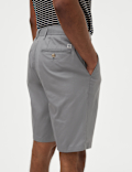 Cotton Mix Plain Regular Fit Chino Shorts