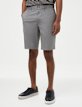 Cotton Mix Plain Regular Fit Chino Shorts