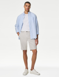 Cotton Mix Plain Regular Fit Chino Shorts
